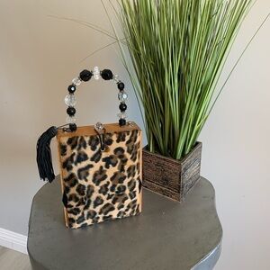 Vintage Leopard Cigar Box Purse
